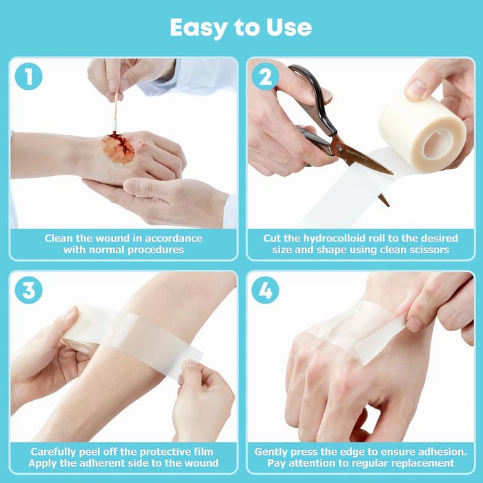 Hydrocolloid Patch Roll (Cut-to-Size Wound Care)