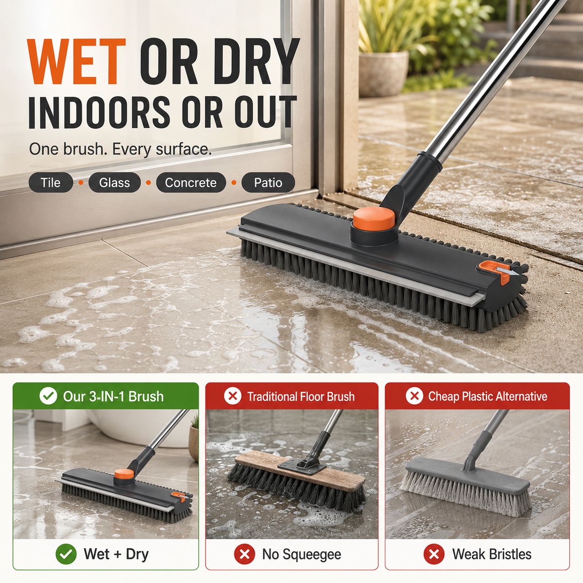 3-in-1 Multipurpose Scrub Brush