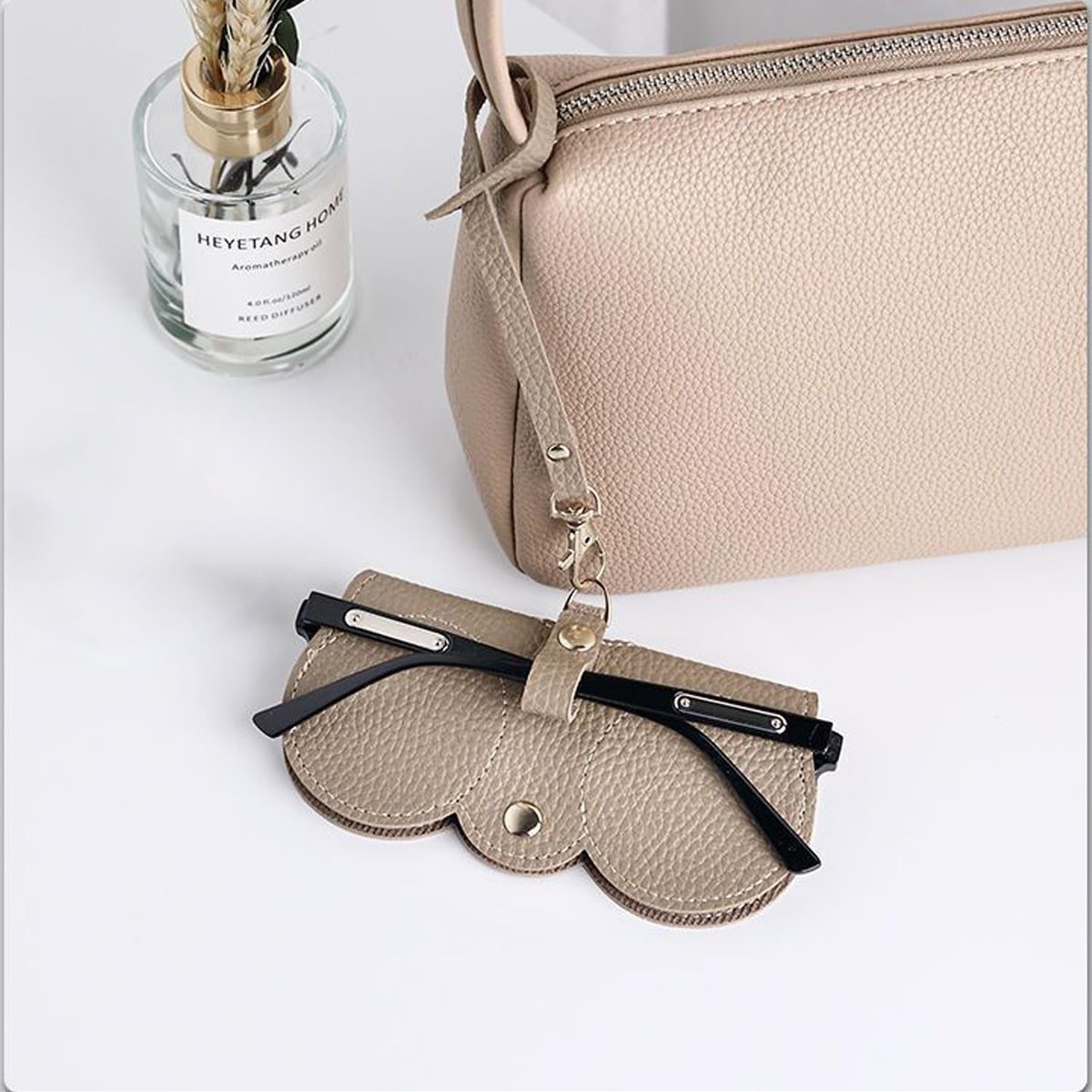 Soft PU Leather Sunglasses Bag