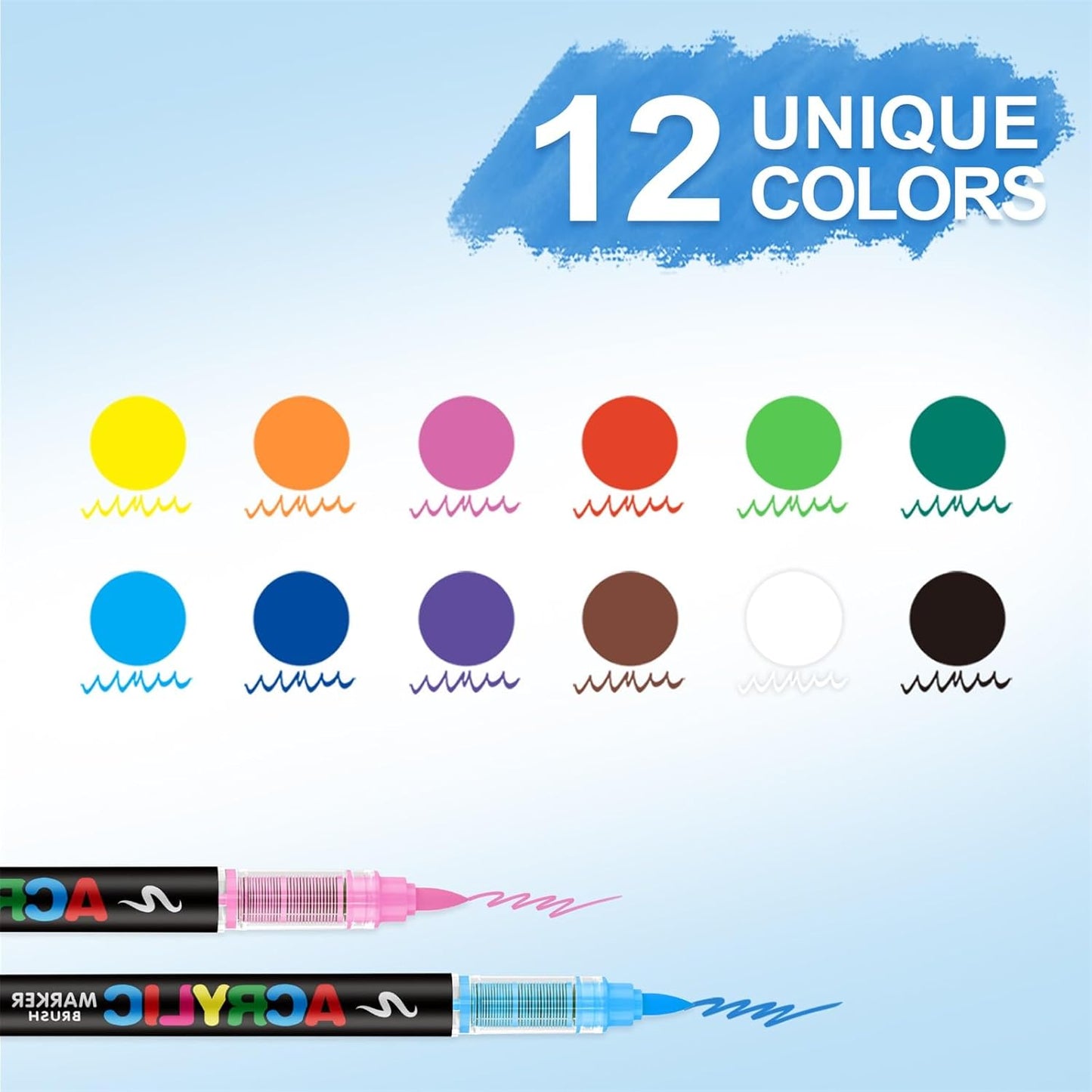 Acrylic Brush Marker Set
