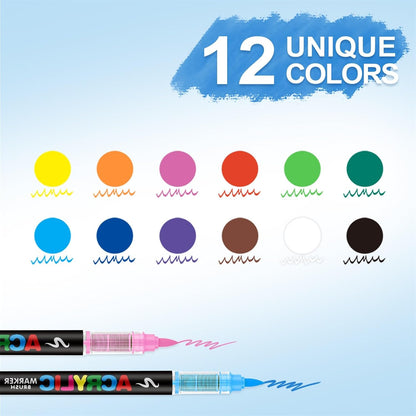 Acrylic Brush Marker Set