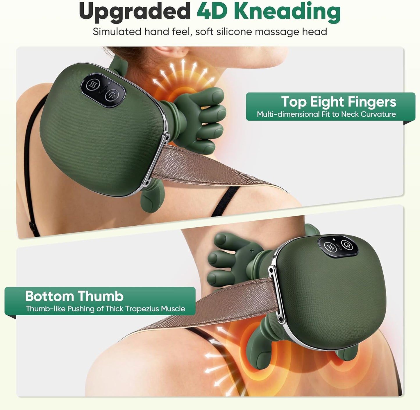 Premium 4D Shiatsu Neck & Shoulder Massager with Heat