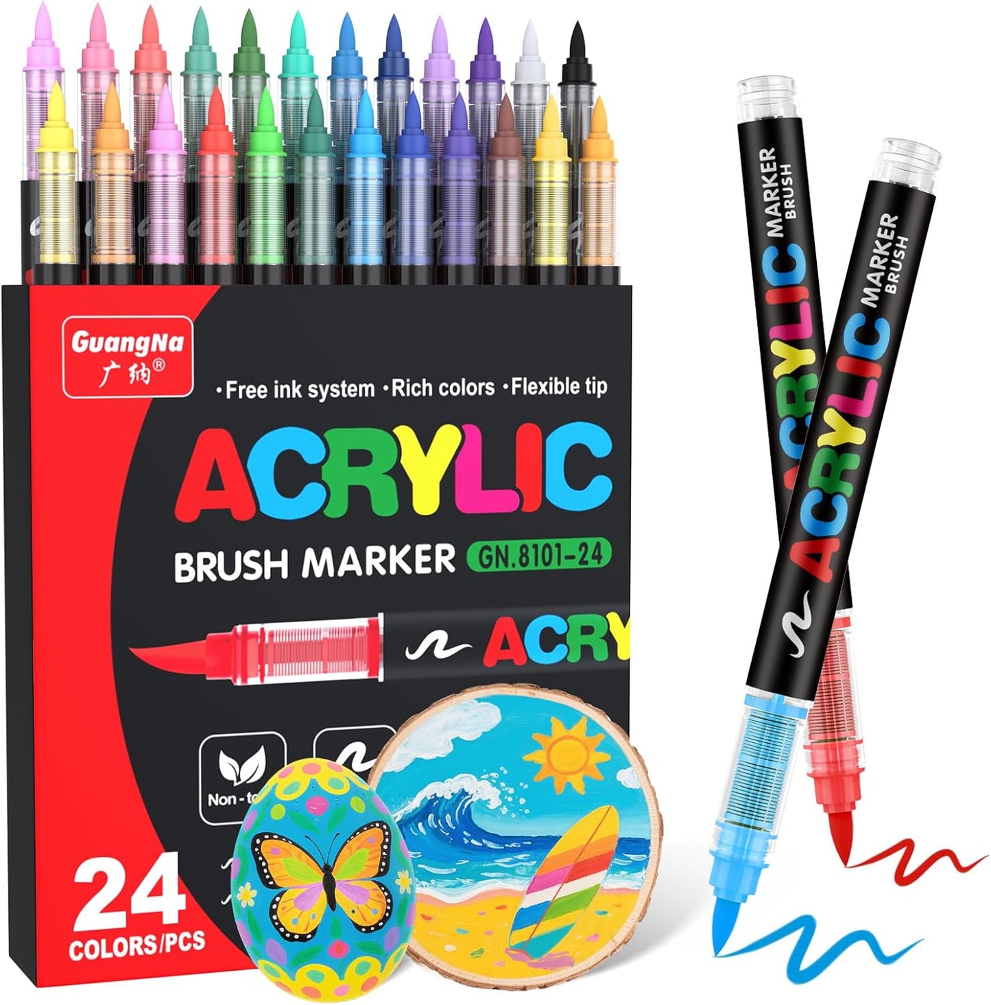 Acrylic Brush Marker Set