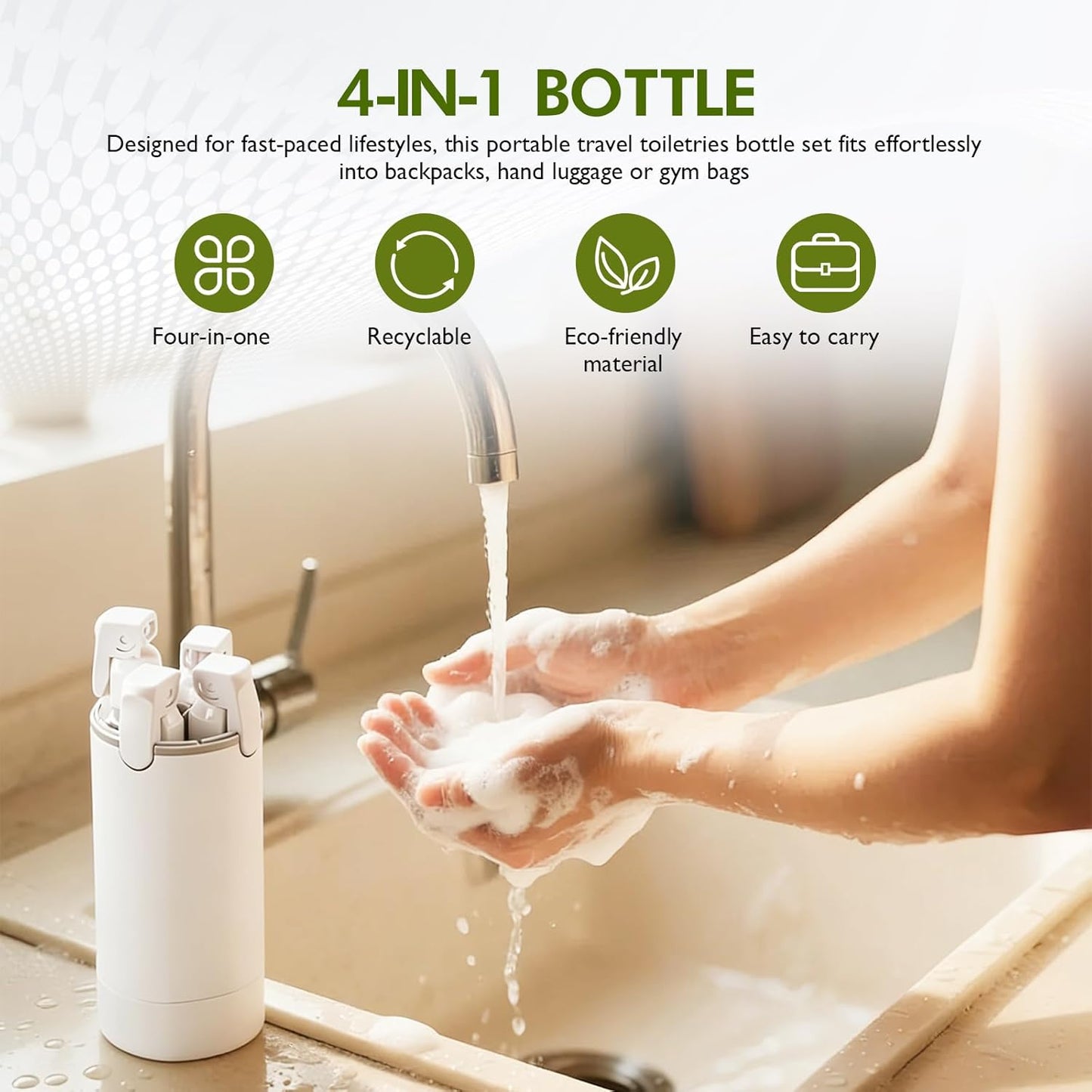 4-in-1 Travel Refillable Bottle Set