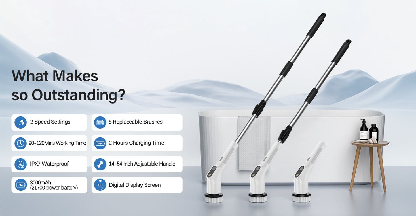 9 in 1 Electric Spin Scrubber