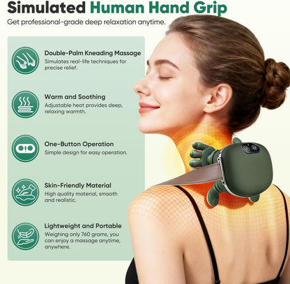 Premium 4D Shiatsu Neck & Shoulder Massager with Heat
