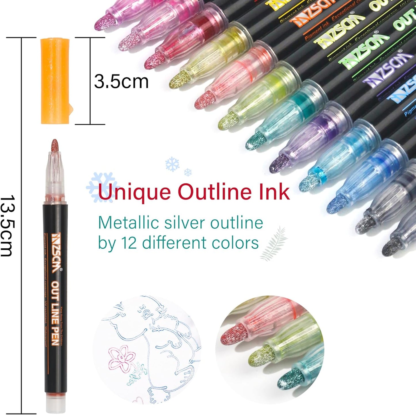 Outline Markers | 12 Color Set