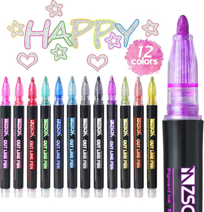 Outline Markers | 12 Color Set