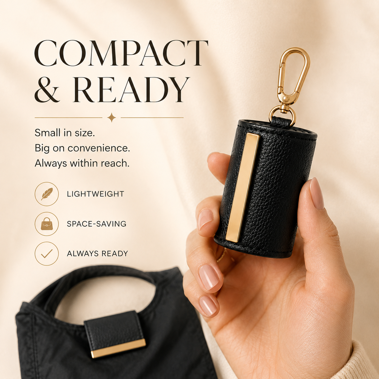 Foldable Keychain Tote Bag