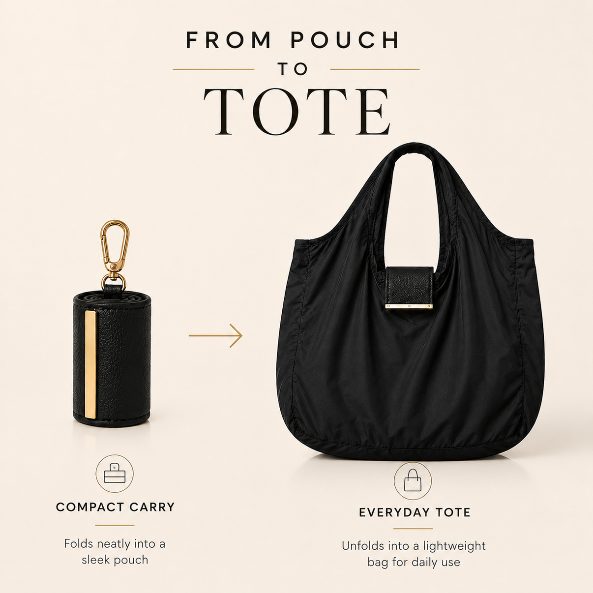 Foldable Keychain Tote Bag