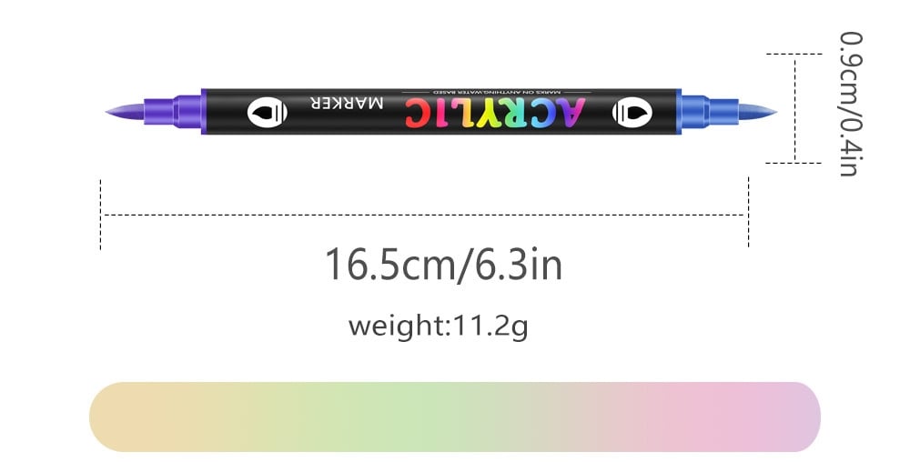 Dual-Tip Acrylic Paint Marker Set